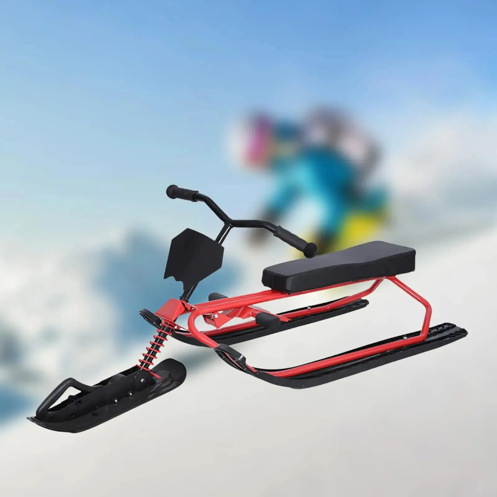 DHgate.com:Steering Wheel Sled Snow Racer - Twin Brakes Snowboard Bike ...