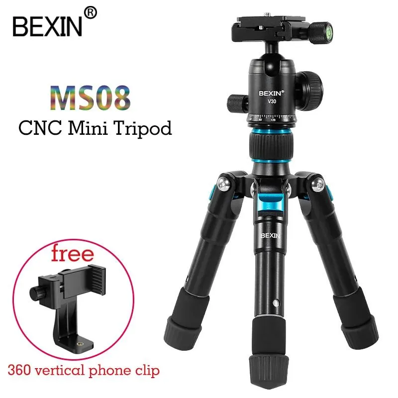 Holders BEXIN MS08 stable Desktop Mini Tripod Portable Mobile Phone Selfie Live stand Camera Photography SLR Desktop Ball Head Tripod