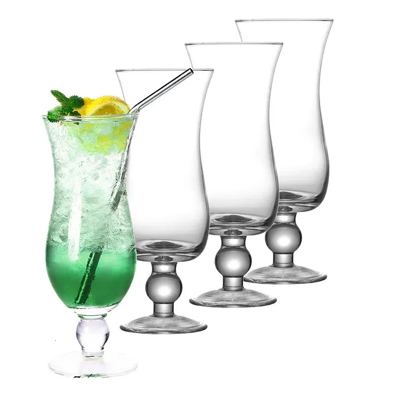 Vingglasögon orkanuppsättning av 4 Pina colada 420 ml cocktails 231216