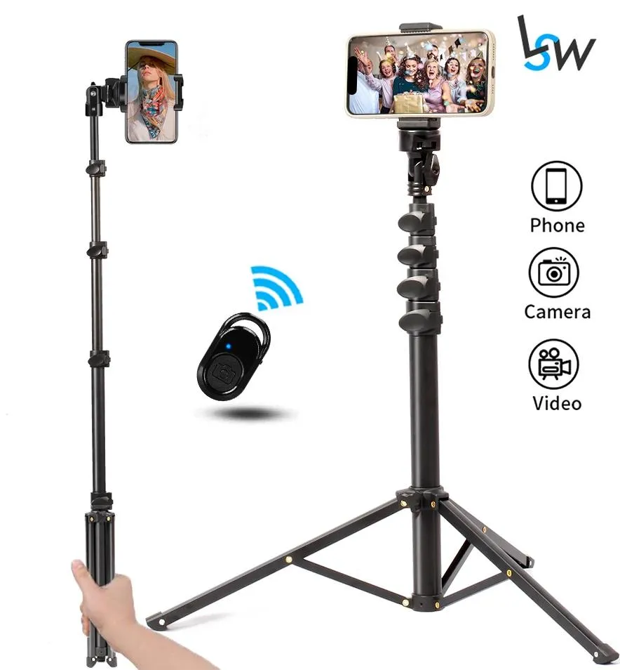 Uchwyty statywy do telefonu z Bluetooth Holod Phone Phone Statyw Statyw Strefa dla kamery iPad Photography Selfie Stick Vlogging Live Tiktok