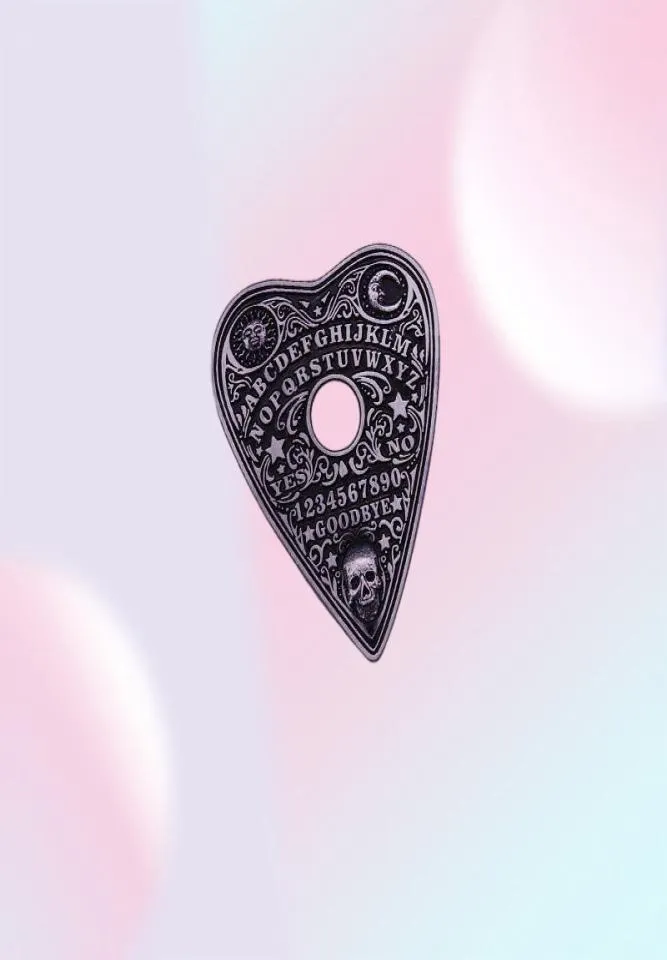 Ouija Spirit Board Mystic Oracle Planchette Halloween Seance Skull Sun Moon Spooky Magical Revers Pin Heks Pagan Broche5243468