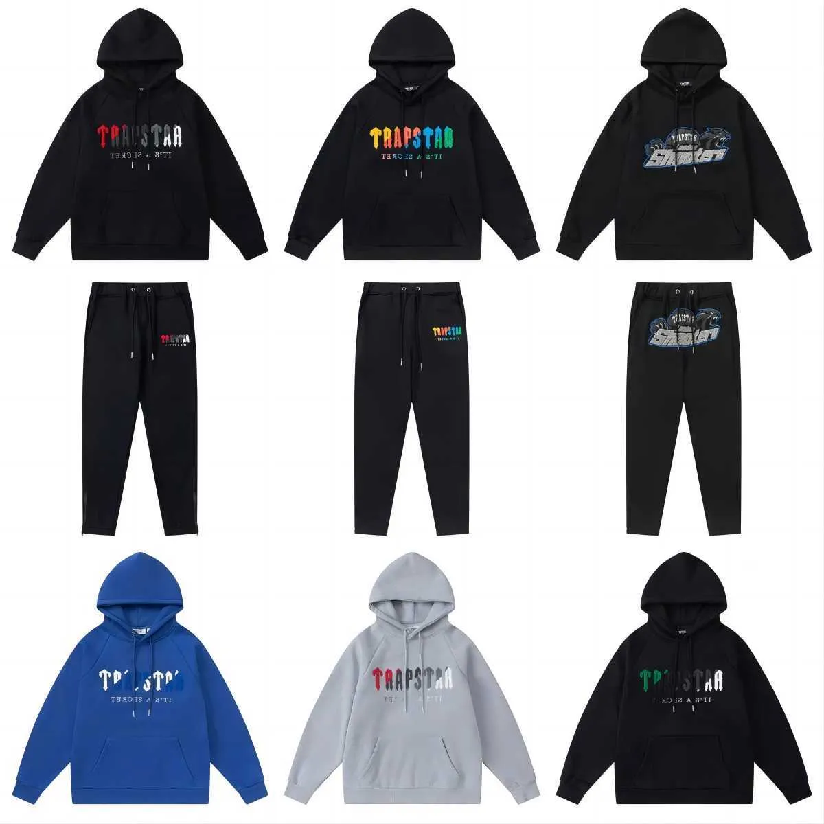 2023 Herrarna Trapstar Tracksuit Casual Högkvalitativ broderad män Kvinnor Hoodie Giacca Trapstar London Shooters Hooded Tracksuits Designer Sportwear Coat C23