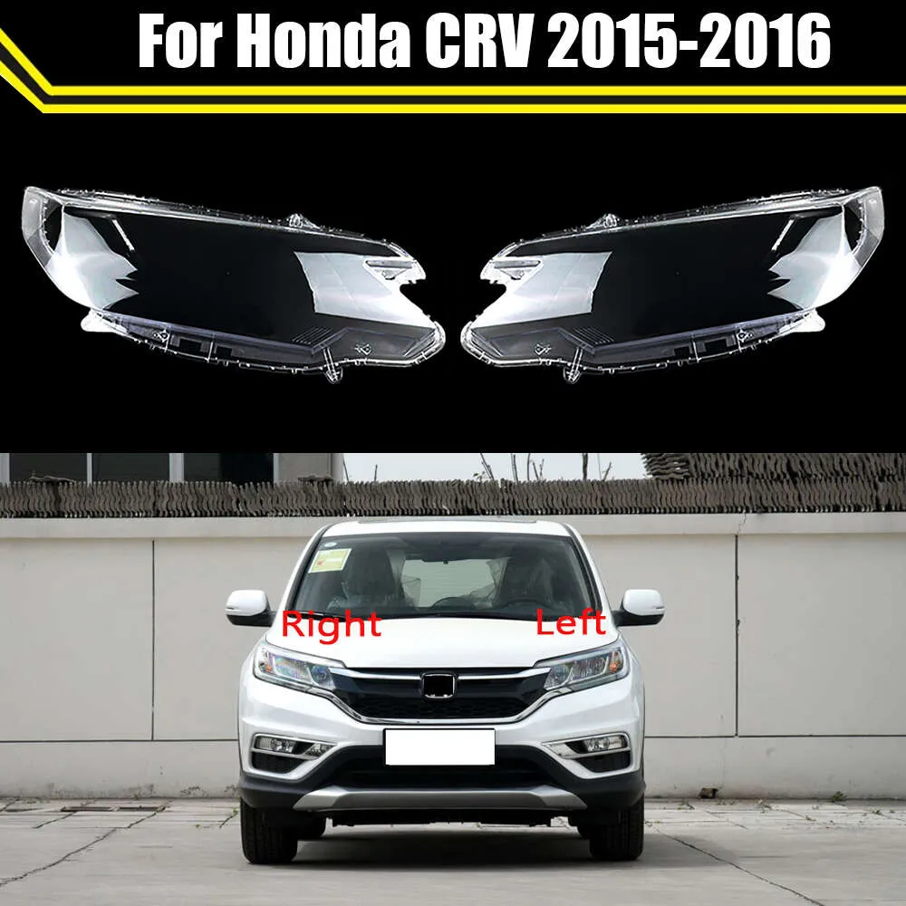 Headlamp Case for Honda CRV 2015 2016 Car Front Glass Headlight Cover Head Light Lens Caps Lamp Replace Original Lampshade Shell