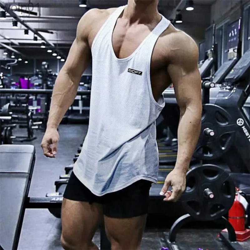 Męskie koszulki scle faceci nowa siatka męska czołg casual sportowy trening sportowy Mężczyzna Singlets Gym Fitness Odzież kulturystyka