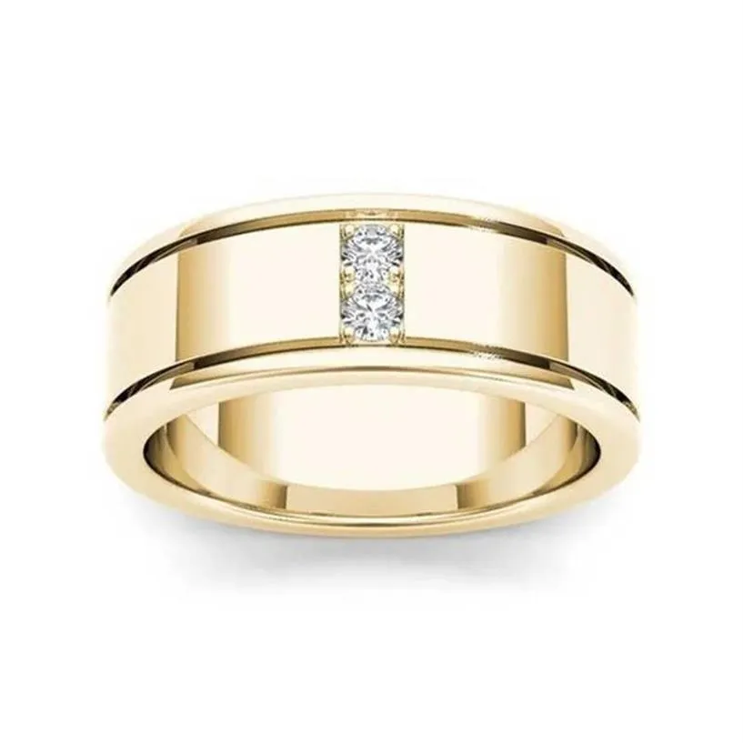 14K Yellow Gold FL Diamond Ring for Men Women Classic Anillos De Bizuteria 14K Gold Wedding Fine Jewelry Ring for Male Gemstone209o