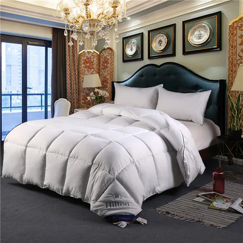 Ensembles de couettes VESCOVO couette en duvet de canard 200230 couettes en plumes Queen King pour l'hiver 220240 231215