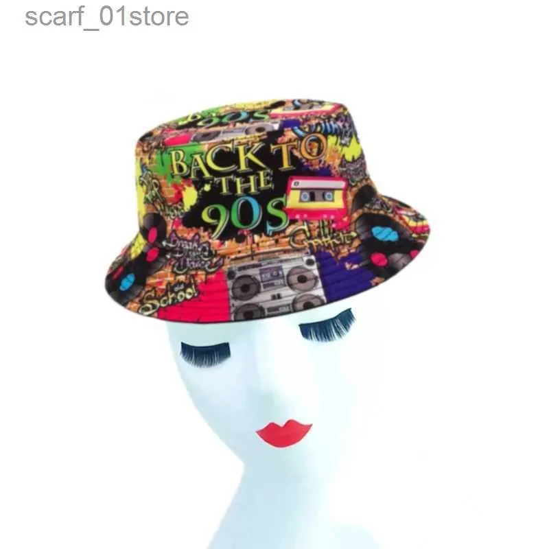 Wide Brim Hats Bucket Hats 80s 90s Vintage Fishing Hat For Women Men  Breathable Colorful Print C Sun Protective Hat Double Side Hiphop Bucket  HatL231216 From Scarf_01store, $3.67