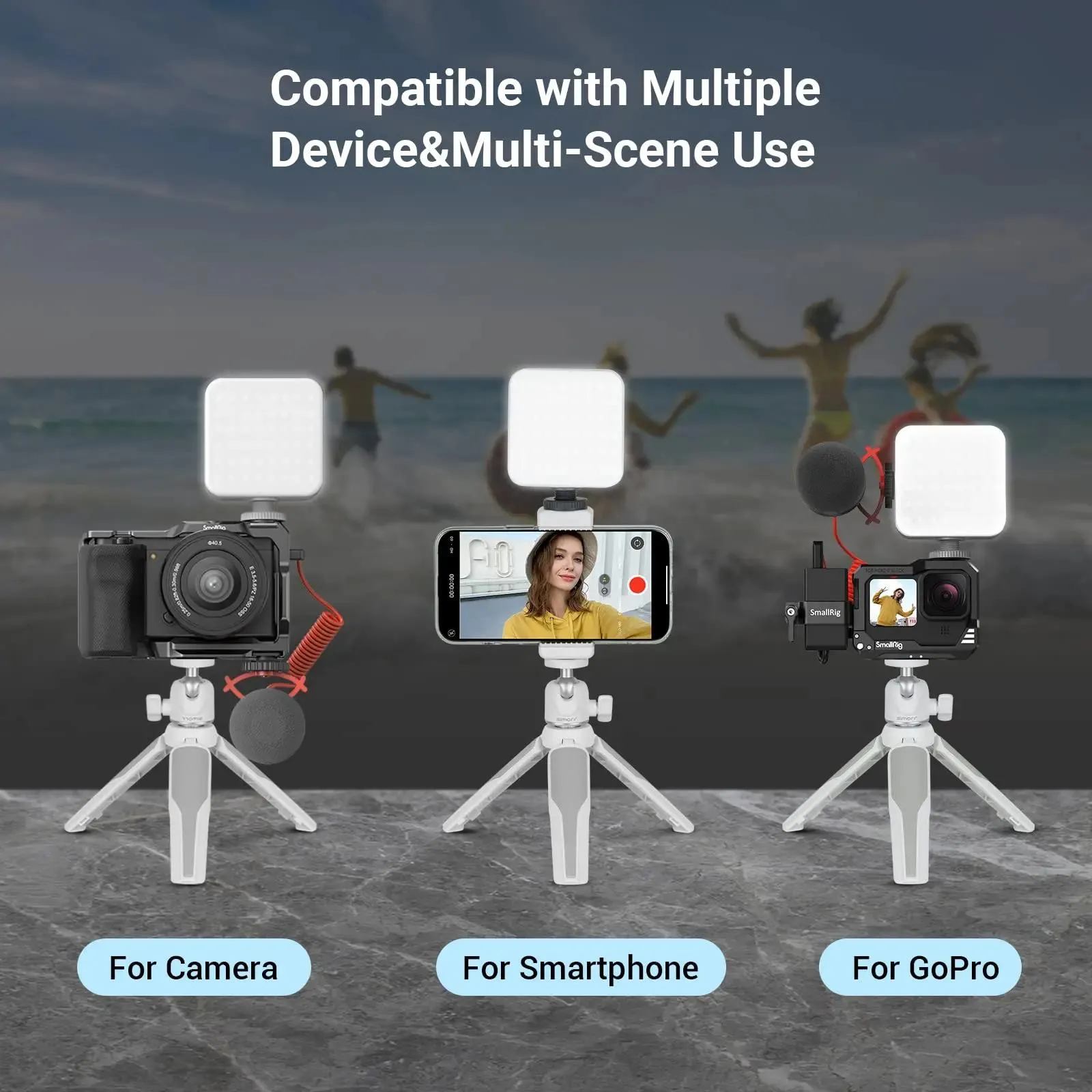 Держатели SmallRig Video Kit Комплект Для Видеоблогов Со Светодиодной  Подсветкой И Держателем Для Телефона, Совместимый Со Штативом Для Камеры  Телефона DSLR Для IPhone 3596 От 2 526 руб. | DHgate