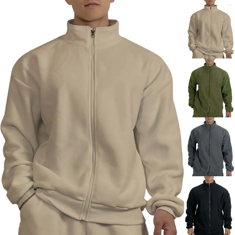 Hoodies masculinos outono e inverno casual manga longa zíper gola alta oversized áspero moletom masculino bordado moletom