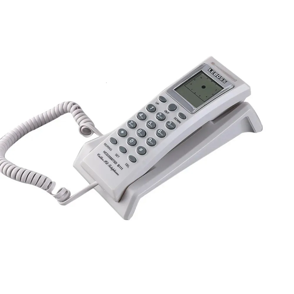 Telefoni Telefono fisso Telefono cablato ID chiamante Telefono compatto con filo montato a parete Ricevitore da tavolo Telefoni domestici el Home Office 231215