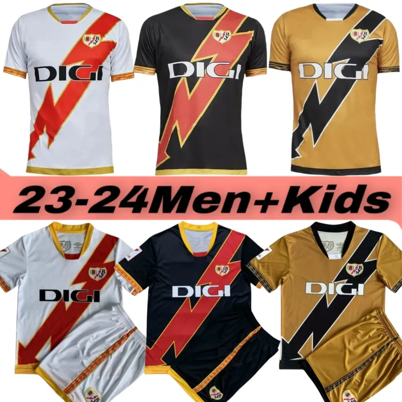 23 24 Camiseta Rayo Vallecano Soccer Jerseys 2023 2024 ISI UNAI LOPEZ Local Visitante Tercera camiseta de fútbol GUARDIOLA FRAN GARCIA RODRIGUES OSCAR hombres niños maillots fútbol