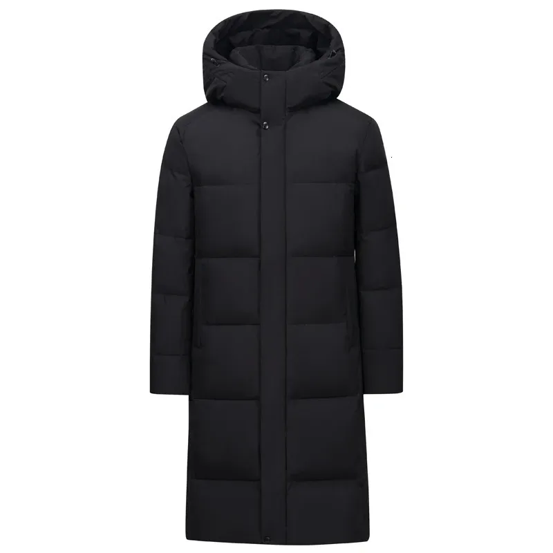 Homens para baixo Parkas inverno casacos de penas longas para homens marca engrossar quente 90% pato branco para baixo jaqueta homens inverno com capuz parkas de alta qualidade 231215