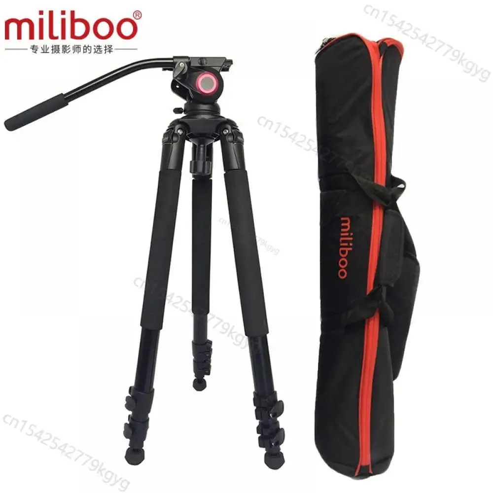 Innehavare MiliBoo Mtt701A Portable Aluminium TripoD Hydraulic Ball Head för professionell videokamera Videokamera DSLR TripoD -stativ