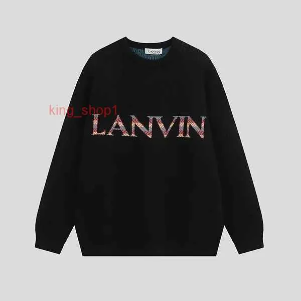 Sweats à capuche pour hommes Sweatshirts Designer Lanvins Sweat à capuche Automne / Hiver Nouveau Langfan Net Rouge Lâche Pull à col rond Polyvalent Tee Tendance pour 2 UZER