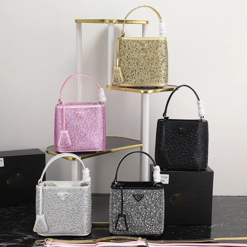 Elegante designer bolsas de noite crossbody sacos luxo strass bolsa bling festa balde sacos