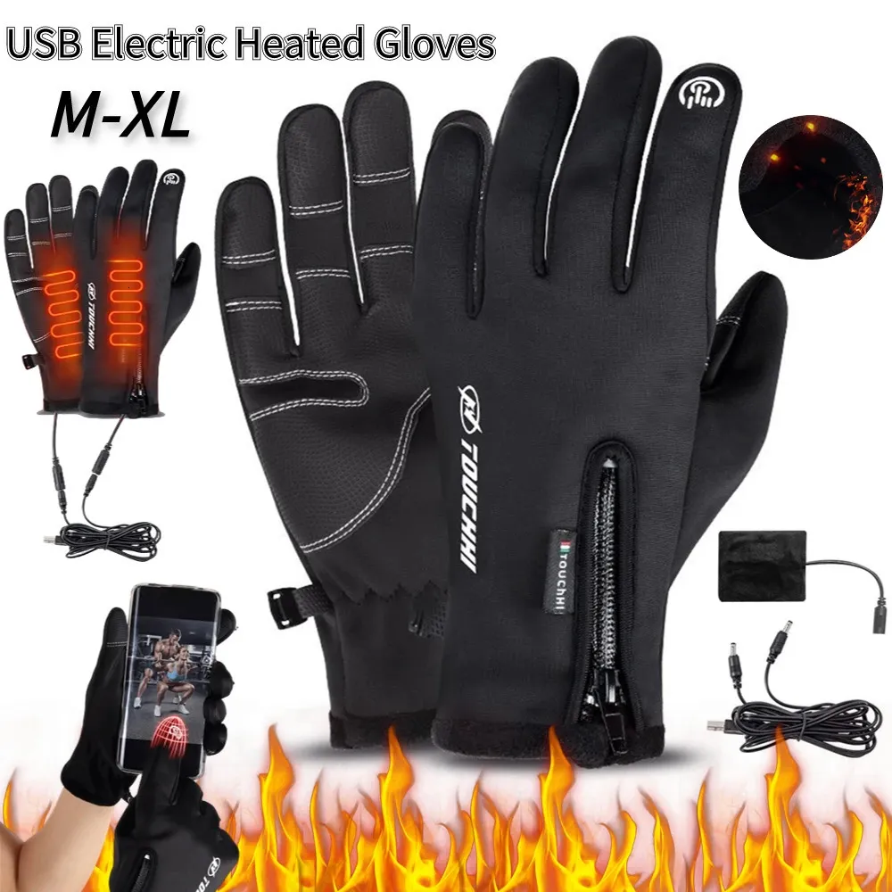 Five Fingers Gloves Winter Gloves Men Women Heating Warm Touchscreen Gloves  USB Winter Electric Heated Gloves Hiking Skiing Fishing Cycling Mittens  231215 From You05, $12.81