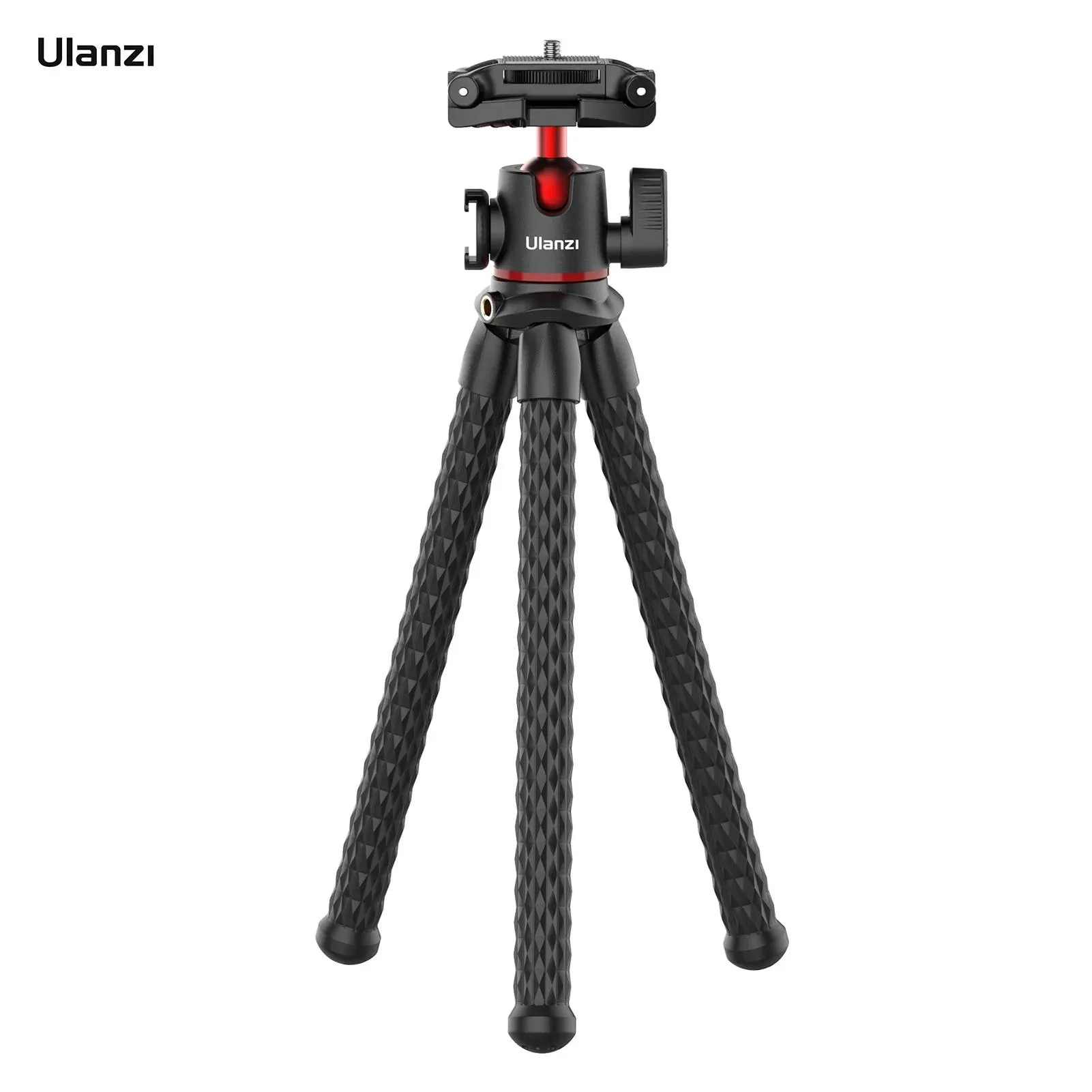 Accessoires Ulanzi MT33 Mini Octopus Flexible Tripod Cold Shoe Mount Ball Head QR Plate max.2kg pour caméra smartphone Vlog en streaming en direct