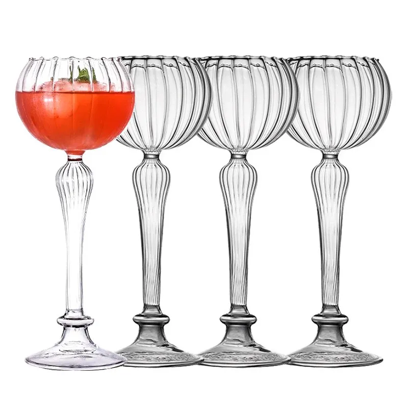 Verres à vin 4 pièces tasse à eau en verre à Cocktail de citrouille créative 300ml adapté à familybarparty 231216