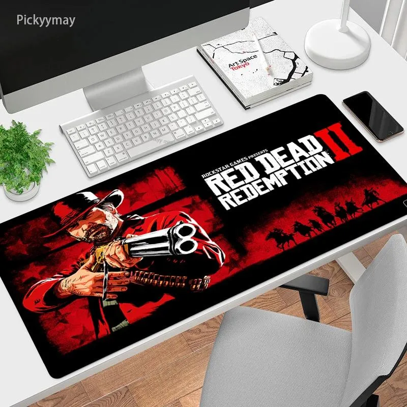 Tillbehör Red Dead Redemption Gaming Mouse Mat PC Gamers Accessories XXL Big Mouse Pad Mice Keyboards Computer Office Mousepad Deskmat