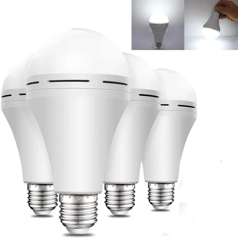 Emergency Rechargeable Light Bulbs 110V 220V E27 LED Smart Light 7/9/12/15W Energy Saving Lamps Keep Lighting During Power Outages Camping