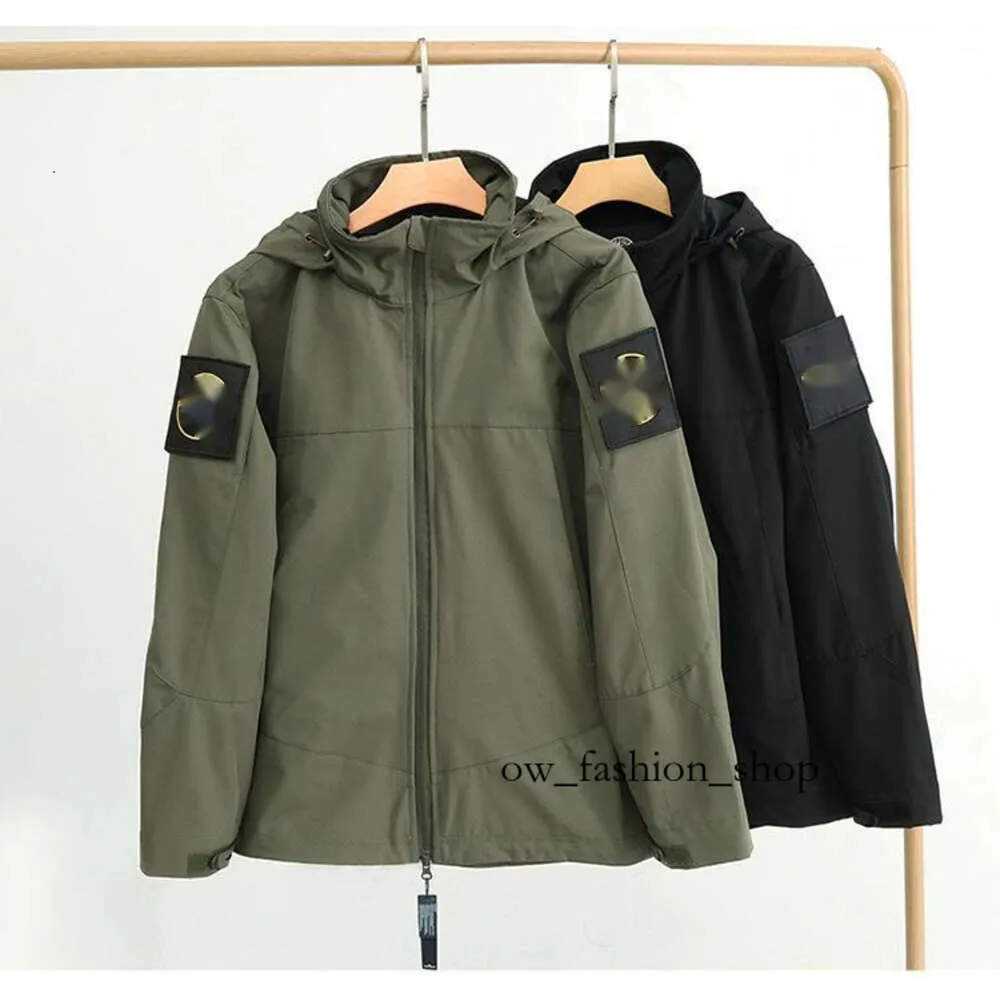 Stones Island Men Charge Coat 23SS Ny Stone Cross Compass Sleeve Badge Men's Functional Windproect Jacket 656 242