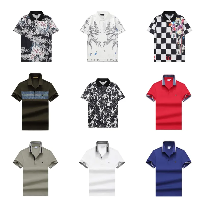 Estilista camisas polo roupas masculinas de manga curta moda casual verão t camisa muitas cores estão disponíveis tamanho M-3XL 23 cores