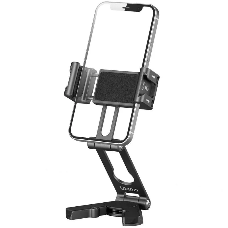 ホルダーUlanzi Crab Tripod Foldable Portable Tripod Monopod Phone Holderマウントデュアルコールドシューズサポート水平および垂直ショット