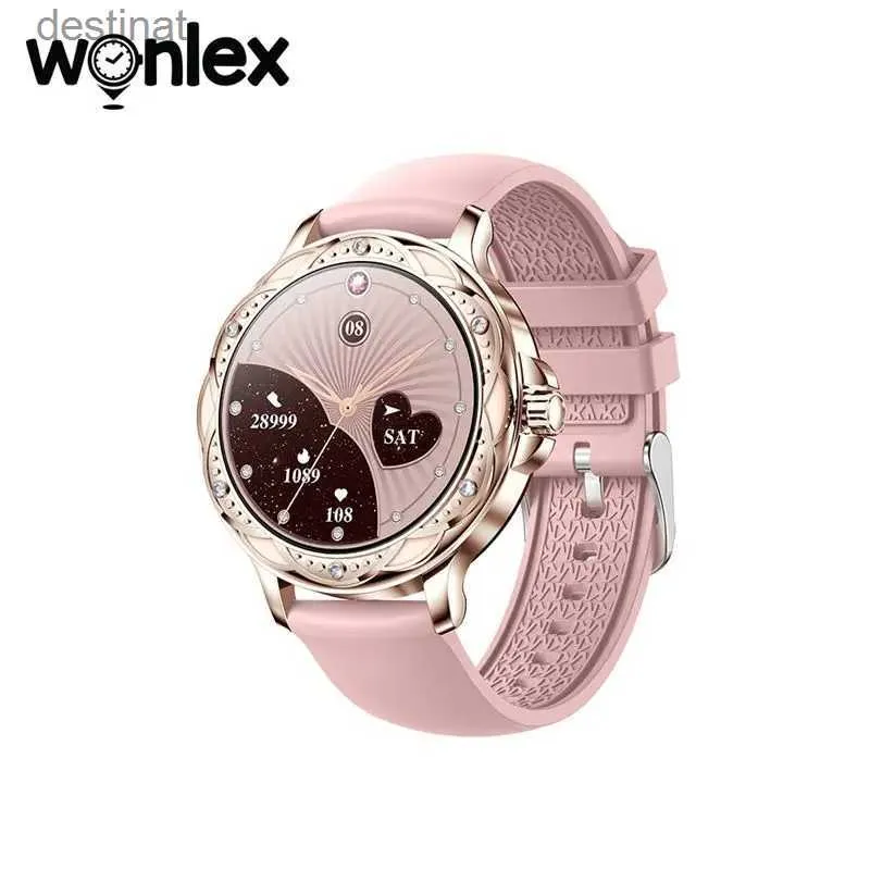 Relógios femininos wonlex dw23 moda feminina relógio inteligente senhora elegante relógio de pulso bluetooth chamando esportes pedômetro deusa design pulseiral231216