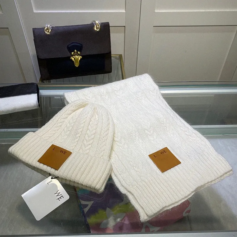 Chapéus de luxo de moda de inverno conjuntos de gormas unissex designers de chapéus de gormas de lapidos para mulheres de malha de malha Schal Beanie w0lj#