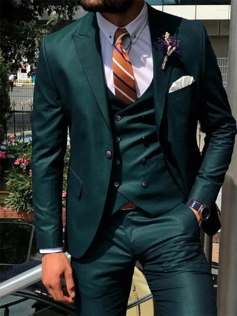 Trajes Para Hombres Azul Marino 3 Piezas Slim Men Fashion Custom Groom Wedding Tuxedo Prom Hecho A Medida Con Pantalones De 75 46 DHgate