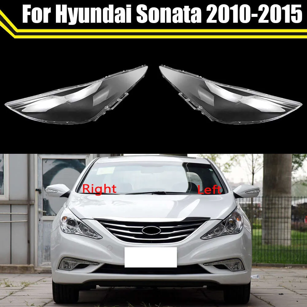 Bilens främre strålkastarobjektiv LAMPSHADE GLASS LAMPCOVER CAPS Strålkastare för Hyundai Sonata 2010 2011 2012 2013 2014 2015