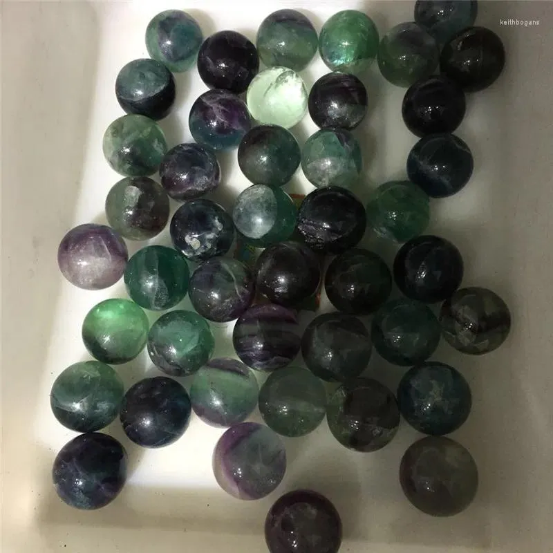 Dekorativa figurer 1 PCS Energy Stone Natural Rainbow Fluorit Crystal Sphere Ball Mineral Reiki Healing Gemstone Wholesale