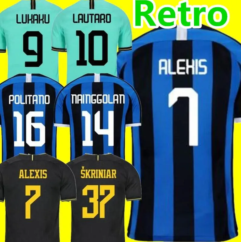 2019 2020 Retro Inter Soccer Jerseys 19 20 Lukaku Milan Barella Alexis Football Shirt 2021 2022 Godin Skriniar Kolarov d'Ambrosio Brozovic Lautaro Eriksen Dzeko