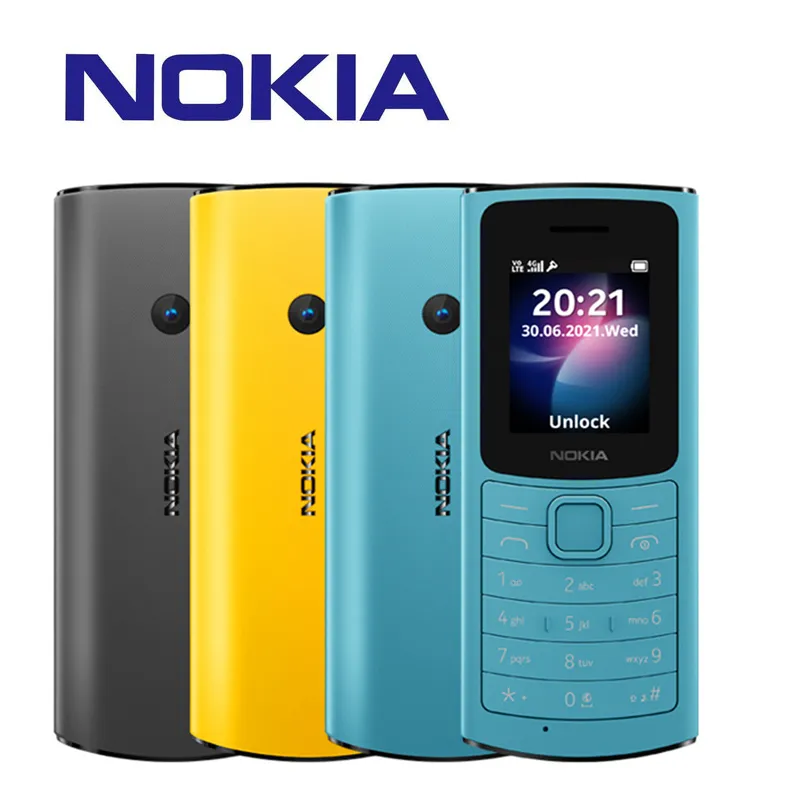 Восстановленные сотовые телефоны, оригинальный NOKIA 110 2G GSM, классический ностальгический подарок, мобильный телефон для студентов, стариков