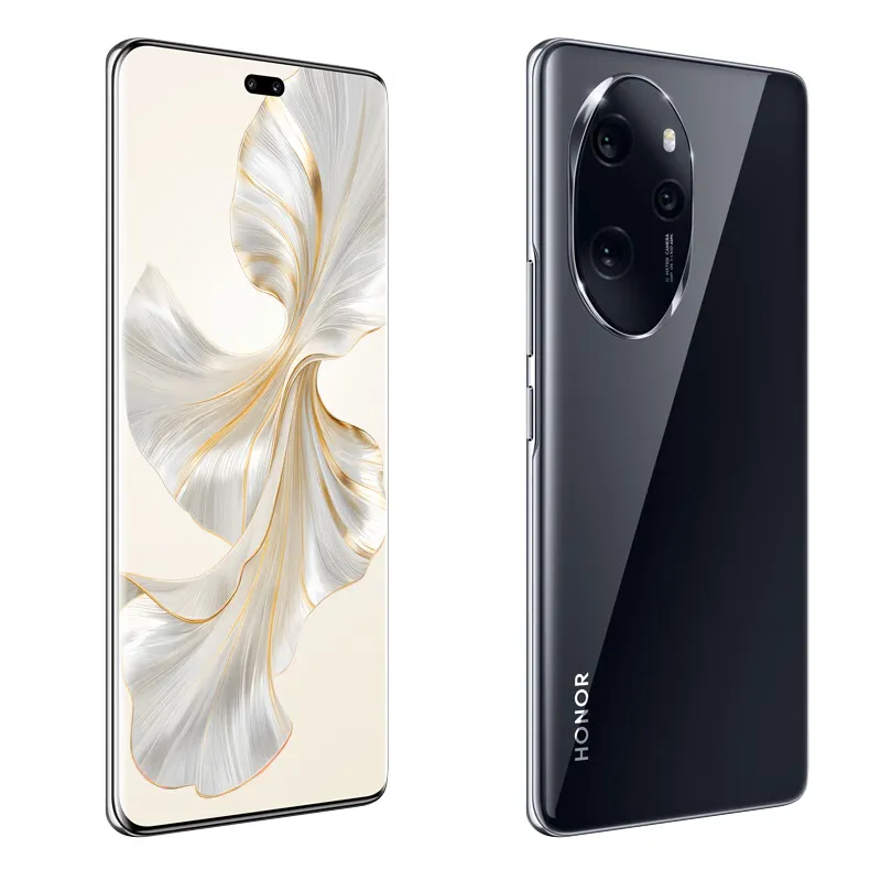 Téléphone portable d'origine Huawei Honor 100 Pro 5G intelligent 16 Go de RAM 512 Go de ROM Snapdragon 8 Gen2 50.0MP NFC 5000mAh Android 6.78 "120Hz OLED plein écran empreinte digitale ID téléphone portable