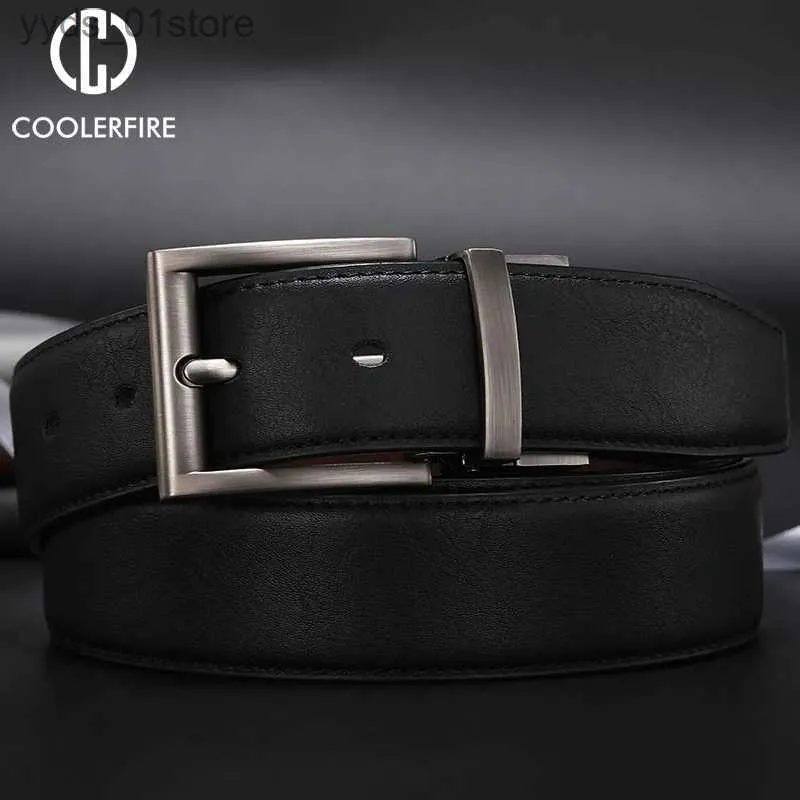 3.3CM Real Genuine Leather Belt Fashion Men High Quality Luxury Designer  Belts Men Copper Buckle Male Jeans Strap For Man Cowboy