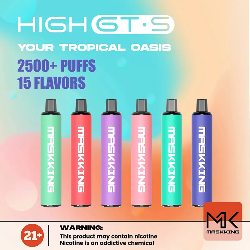 Original Masking High GTS 2500 puffs engångscigaretter Vape Pen Starter Kit 8.5 ml POD 1500mAh Batteri