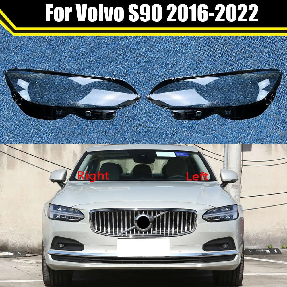 Auto Head Lamp Light Case for Voo S90 2016-2022 Car Front Headlight Lens Cover Lampshade Glass Lampcover Caps Headlamp Shell