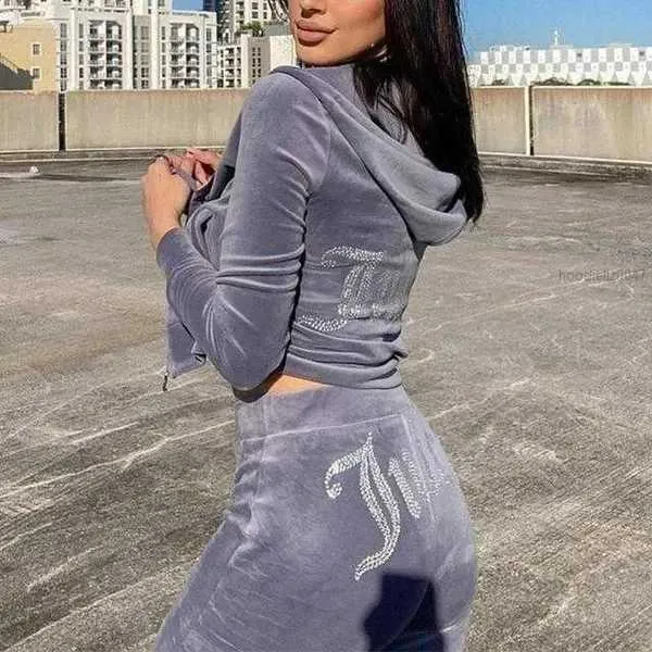 2023 novo suculento agasalho feminino veludo cotoure conjunto de duas peças treino sweatsuits para calças conjuntos d97a r8wj