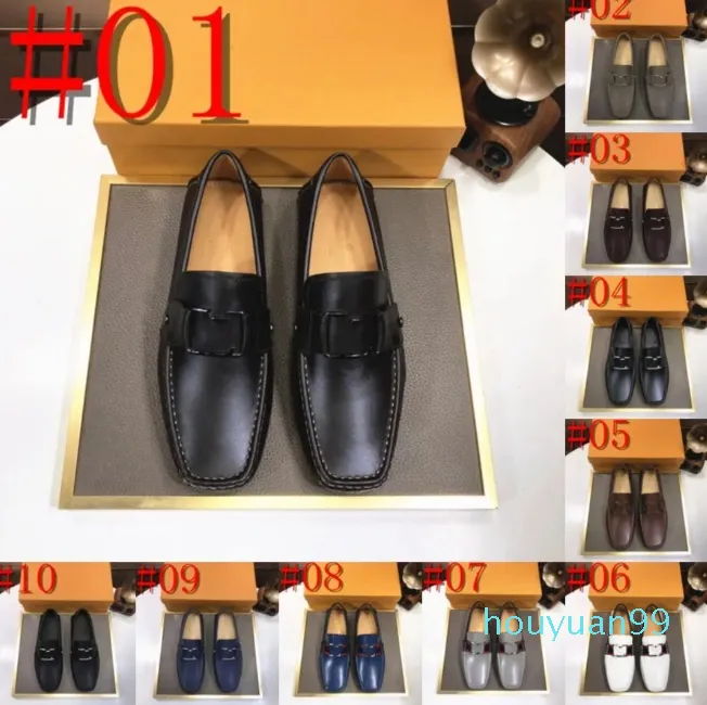Herren hochwertige Männer Italiener Sleber Schuhe 2024 Neue komfortable Herrenwohnungen luxuriöser Marke Leder klassischer Originalstil Designer Männer Sleber Schuhe Größe Größe