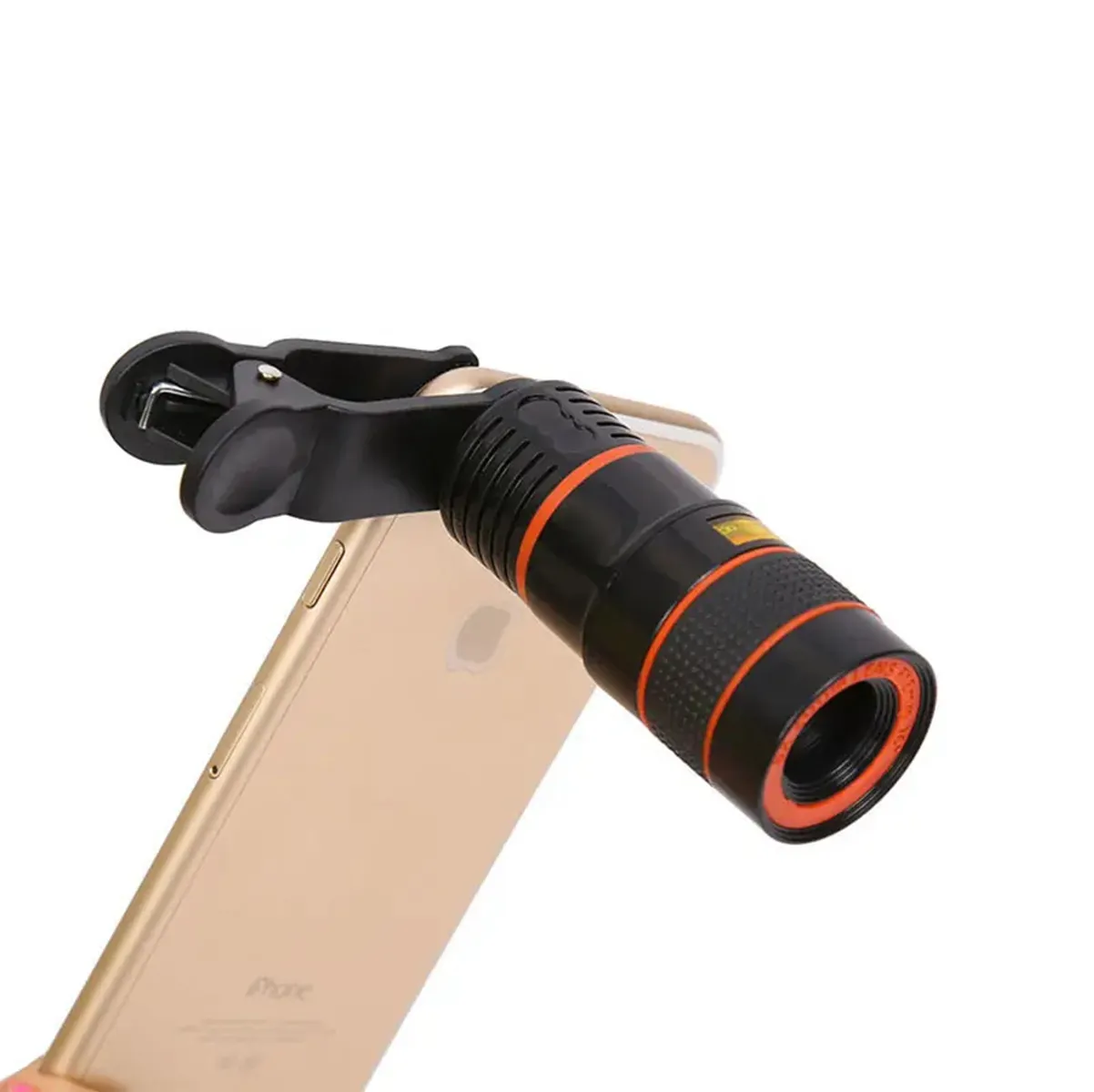 Prático telescópio óptico 8x lente telefoto móvel com clipe para fotógrafos de smartphones