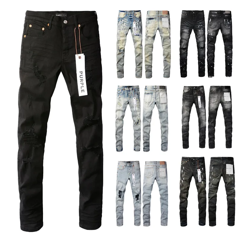 2023 Luxury Designer Jeans Vintage French fashion Pierre Straight men bike hole Stretch denim Casual jeans Men's leggings Elastic multi-size selection