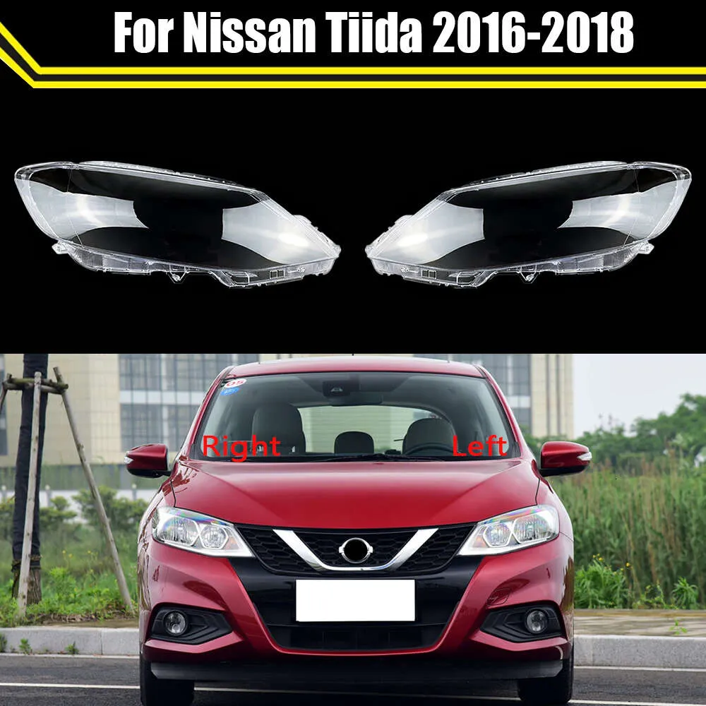 Étui de phare pour Nissan Tiida 2016 2017 2018, couvercle de phare avant de voiture en verre, capuchons d'objectif de phare, coque d'abat-jour transparente