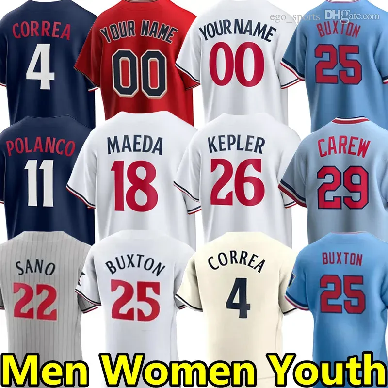 Royce Lewis Carlos Correa Byron Baseball Jerseys Jorge Polanco双子