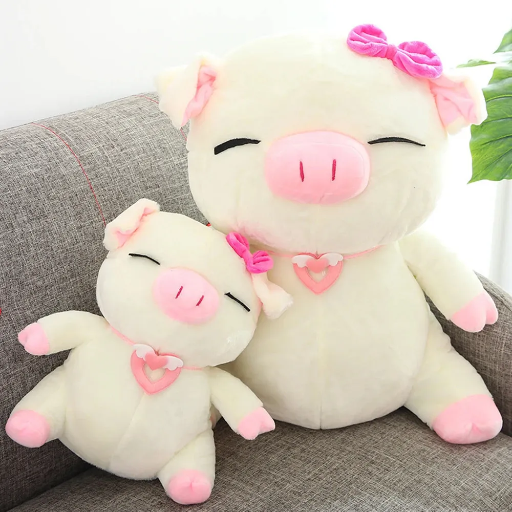 クッション/装飾枕の愛する白い豚の枕のノベルティソフトプラッシュぬいぐるみのおもちゃの家の装飾詰められた動物ぬいぐるみ