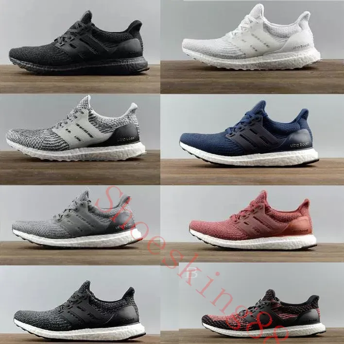 Qualité originale Sport de plein air Ultraboosts 3.0 4.0 Chaussures de course Hommes Femmes Ultra Boosts 3.0 III Primeknit Runs Blanc Noir Sport Sneaker