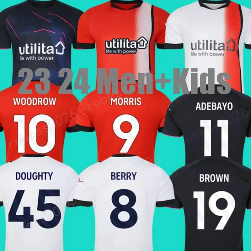 23 24 Maglie da calcio di Luton Town Morris Woodrow 2023 2024 Burke Hartson Curtis Lansbury Donaghy Berry Mick a casa Terza maglietta Kit di camicia da calcio