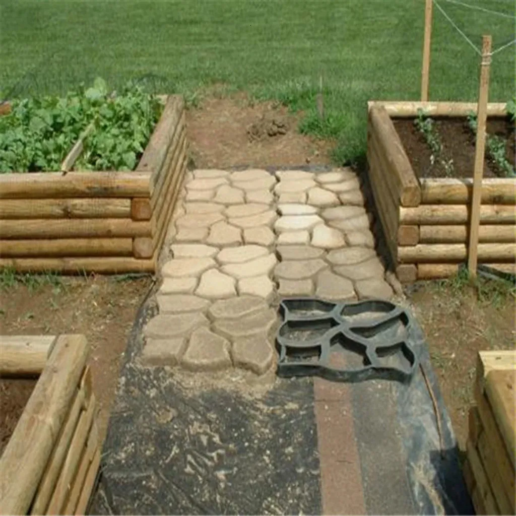 Outdoor Walkway Mold DIY Garden Path Maker Mold – Reusable Cement Brick ...