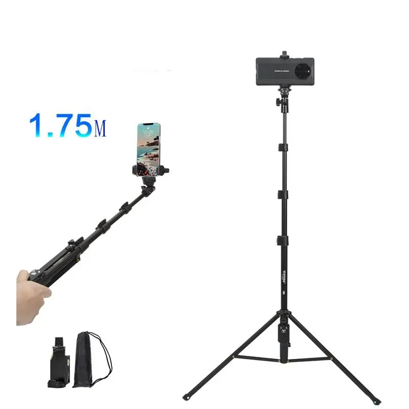 Supports Yunteng 1388L trépied portable autoportrait monopode Selfie bâton Bluetooth télécommande pour appareil photo téléphone Gopro