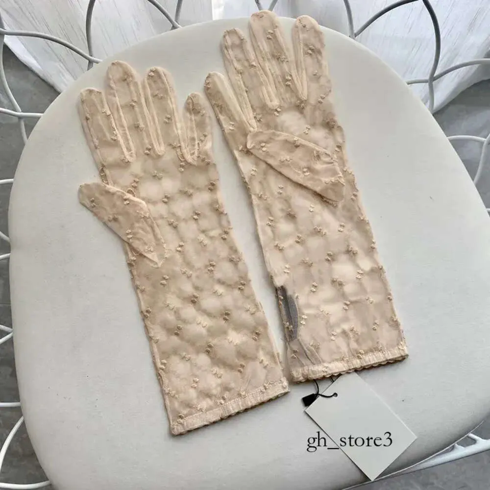 Gucc Gloves Designer Chic Letter Embroidery Lace New Style Gloves Sunscreen Drive Mittens Women Long Mesh Glove with Gift Box Fashion 937